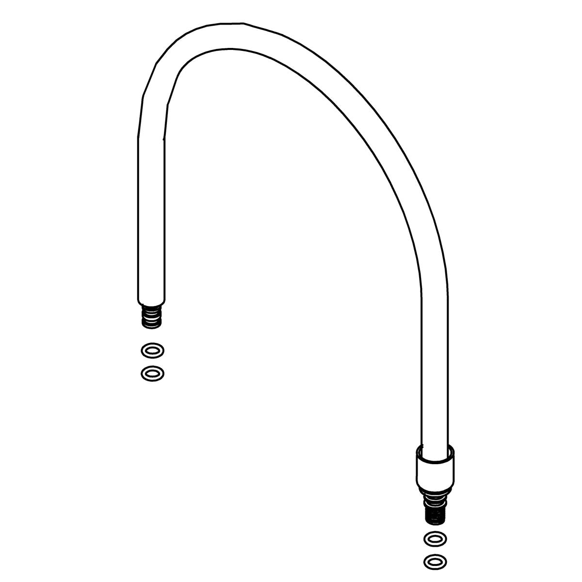 KOHLER Hose Kit - Matte Black, K-1262406-BL