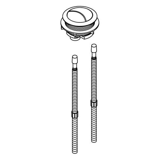 KOHLER Push Button Flush Actuator Kit - Polished Chrome, K-1265519-CP