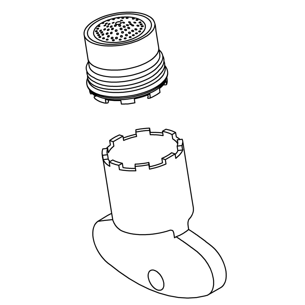 KOHLER K-1267079 Aerator, Laminar, Small, 1.2 Gpm