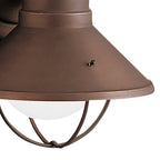 KICHLER 9021OZ Seaside 7.5" 1 Light Outdoor Wall Light With Glass Globe Olde Bronze