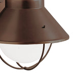 KICHLER 9022OZ Seaside 12" 1 Light Outdoor Wall Light With Glass Globe Olde Bronze