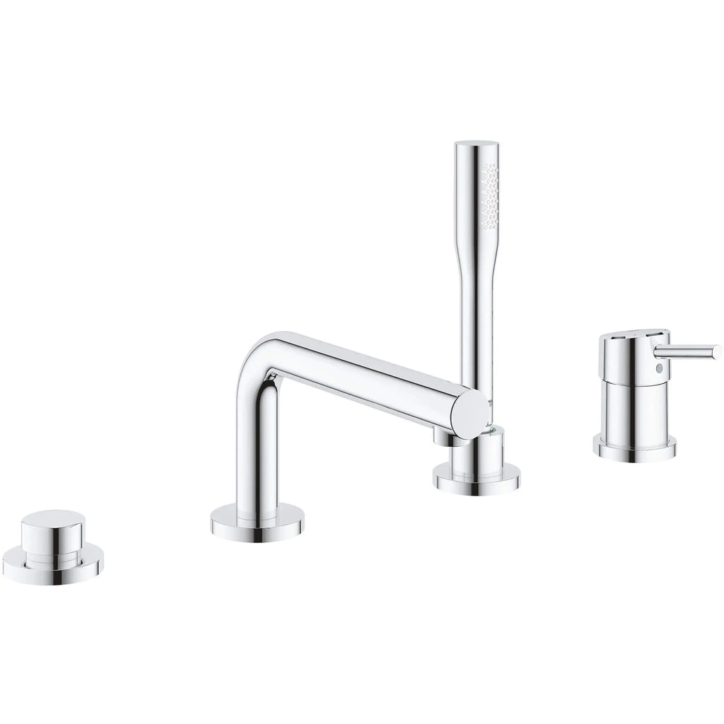 GROHE 19576002 Concetto 4-Hole Single-Handle Deck Mount Roman Tub Faucet with 1.75 GPM Hand Shower - Chrome