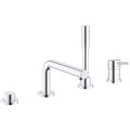 GROHE 19576002 Concetto 4-Hole Single-Handle Deck Mount Roman Tub Faucet with 1.75 GPM Hand Shower - Chrome