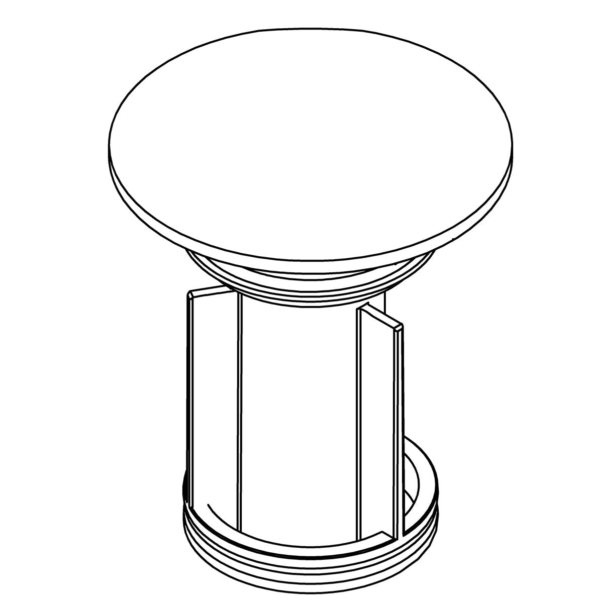 KOHLER Stopper Assembly, Drain - Vibrant Brushed Moderne Brass, K-1274350-2MB