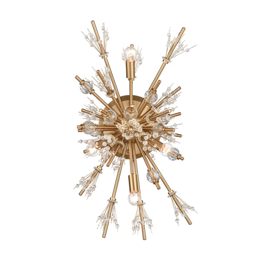 ELK SHOWROOM 12763/4 Starburst 26'' High 4-Light Sconce - Satin Brass