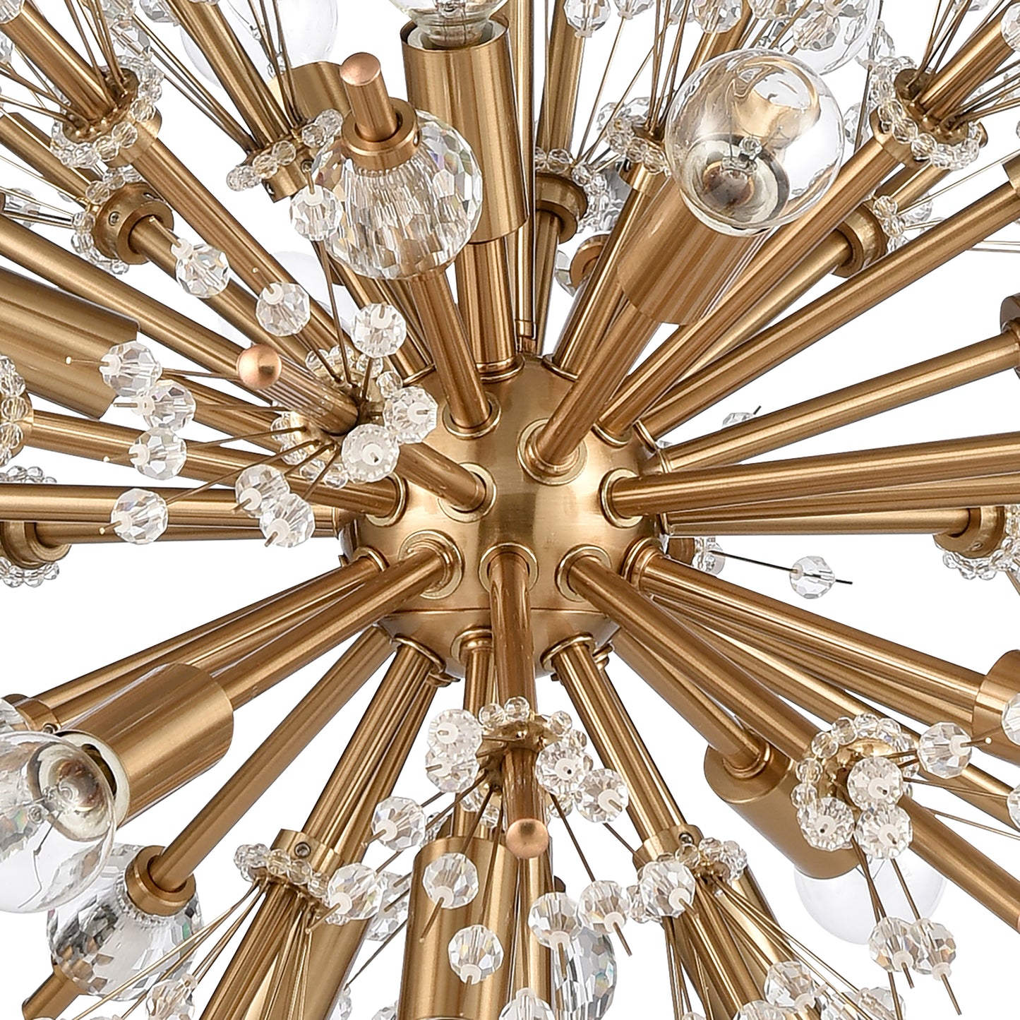 ELK SHOWROOM 12765/15 Starburst 20'' Wide 15-Light Chandelier - Satin Brass