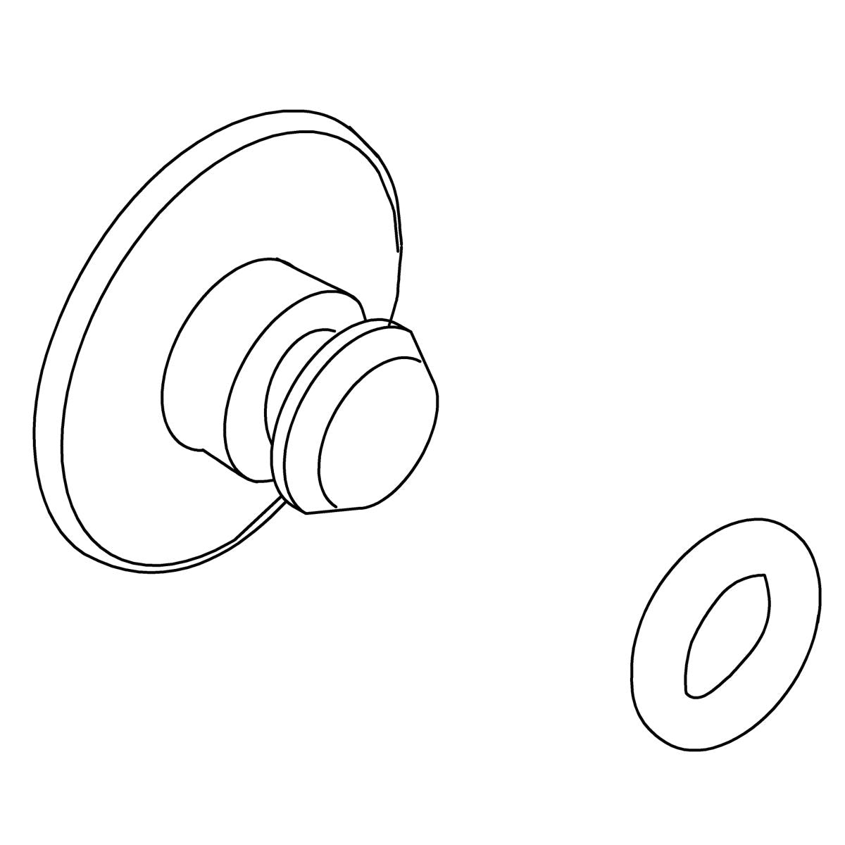 KOHLER Plug Button Assembly - Polished Chrome, K-1276524-CP