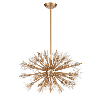 ELK SHOWROOM 12766/19 Starburst 26'' Wide 19-Light Chandelier - Satin Brass