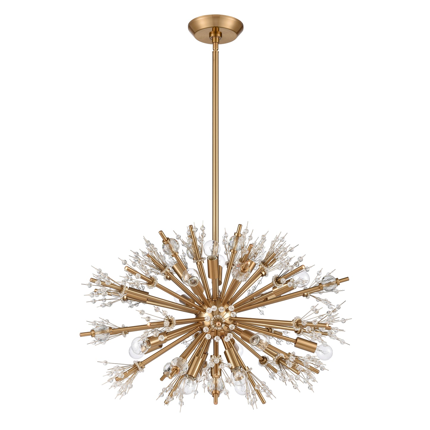 ELK SHOWROOM 12766/19 Starburst 26'' Wide 19-Light Chandelier - Satin Brass