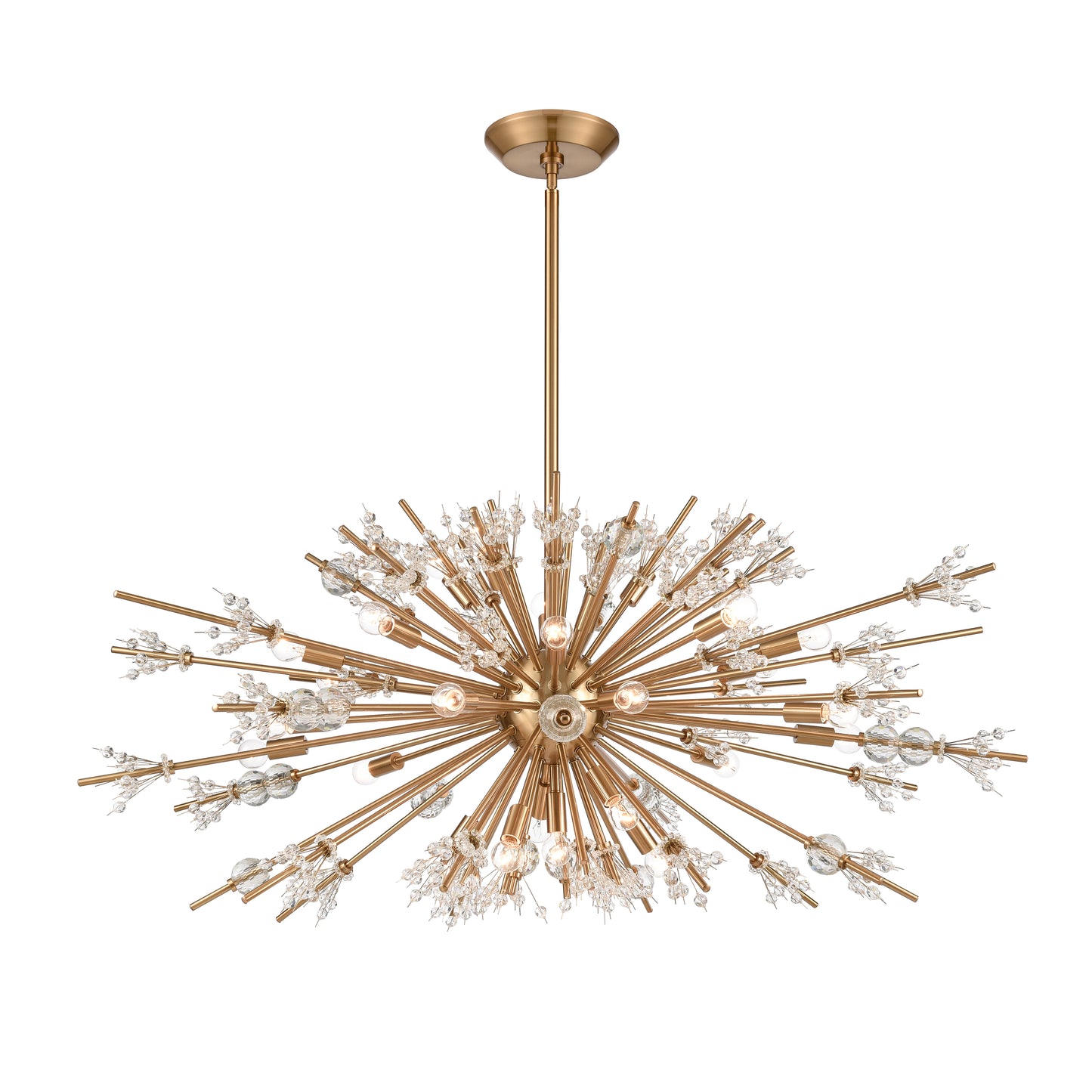 ELK SHOWROOM 12768/29 Starburst 48'' Wide 29-Light Chandelier - Satin Brass