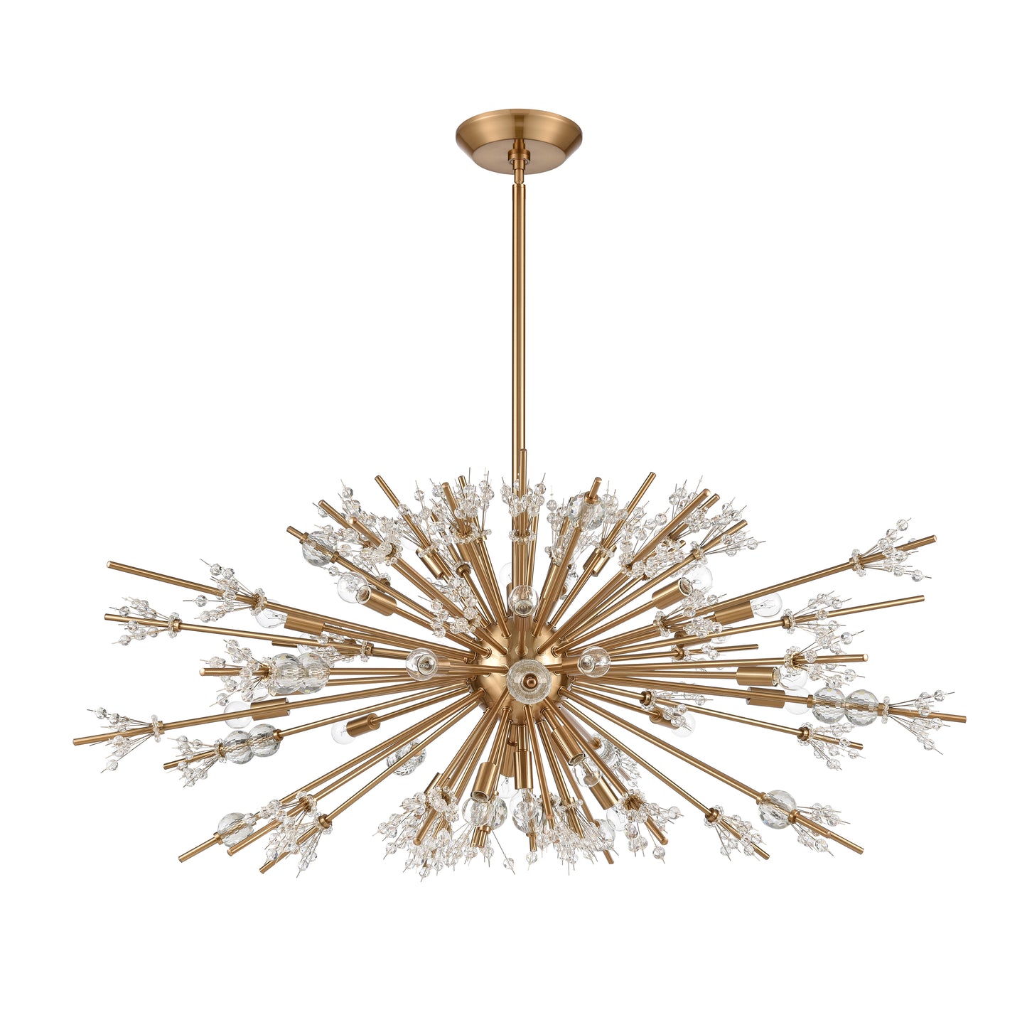 ELK SHOWROOM 12768/29 Starburst 48'' Wide 29-Light Chandelier - Satin Brass