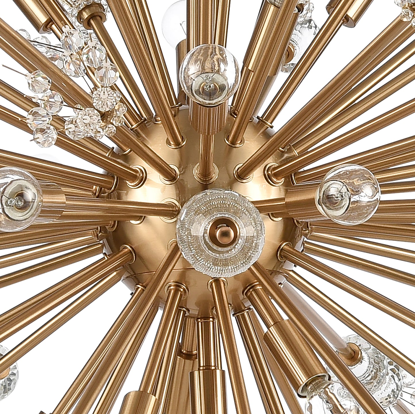 ELK SHOWROOM 12768/29 Starburst 48'' Wide 29-Light Chandelier - Satin Brass