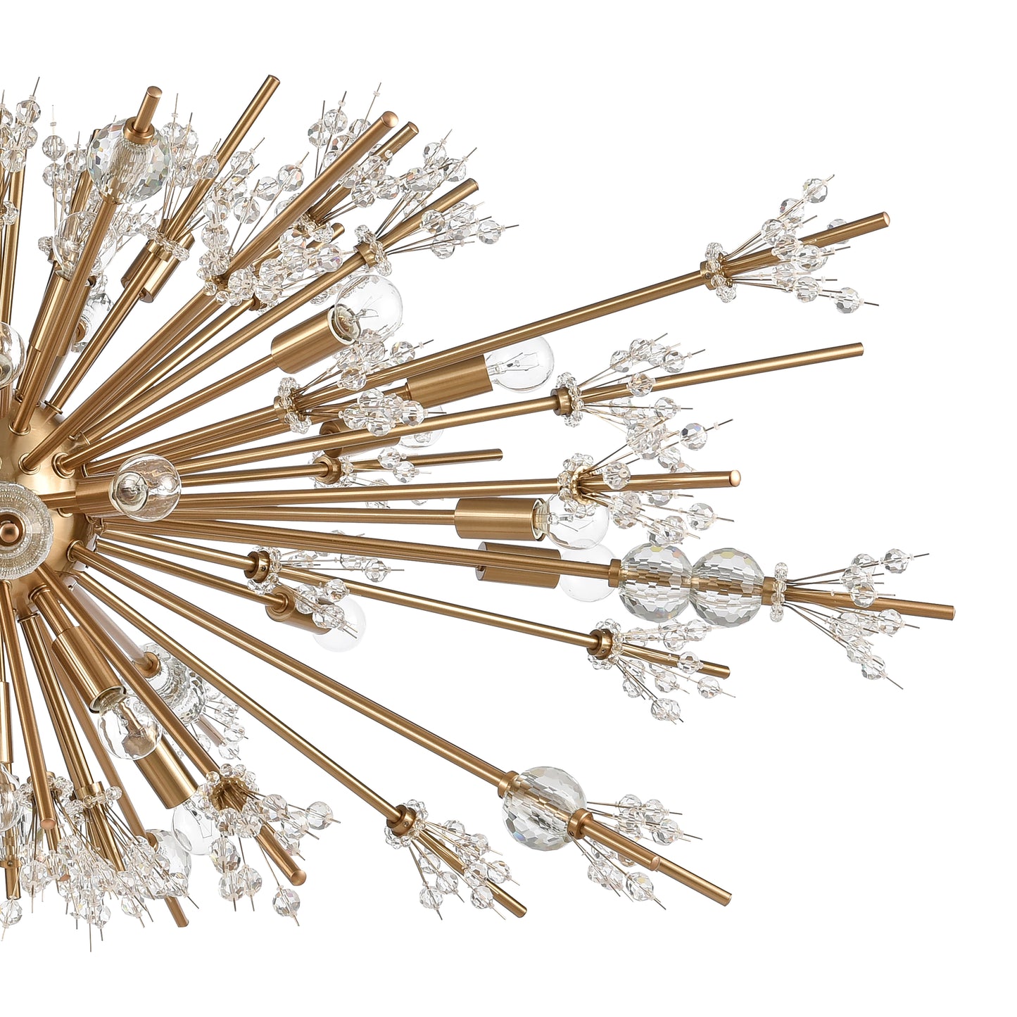 ELK SHOWROOM 12768/29 Starburst 48'' Wide 29-Light Chandelier - Satin Brass