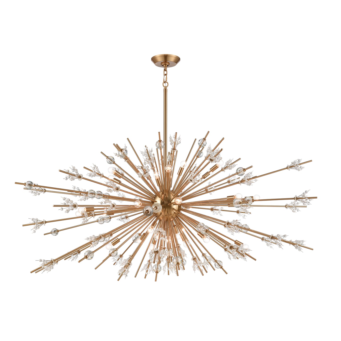 ELK SHOWROOM 12769/31 Starburst 72'' Wide 31-Light Chandelier - Satin Brass