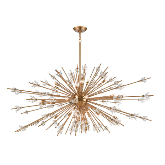 ELK SHOWROOM 12769/31 Starburst 72'' Wide 31-Light Chandelier - Satin Brass