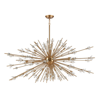 ELK SHOWROOM 12769/31 Starburst 72'' Wide 31-Light Chandelier - Satin Brass