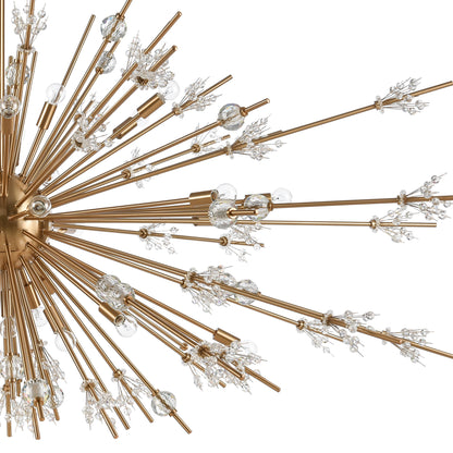 ELK SHOWROOM 12769/31 Starburst 72'' Wide 31-Light Chandelier - Satin Brass