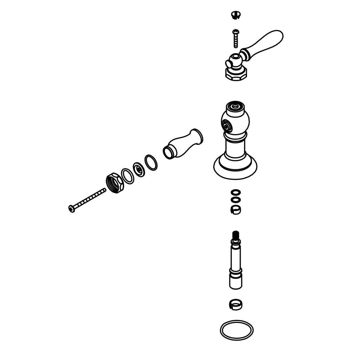 KOHLER Lever Handle Assembly Kit, Bridge - Vibrant Brushed Moderne Brass, K-1277735-2MB