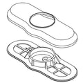 KOHLER Service Kit, Escutcheon, 3-Hole - Vibrant Brushed Nickel, K-1278645-BN