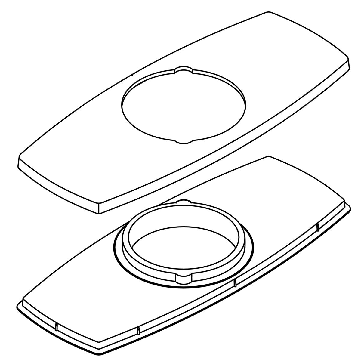 KOHLER Service Kit, Escutcheon, 3-Hole - Vibrant Brushed Nickel, K-1278650-BN