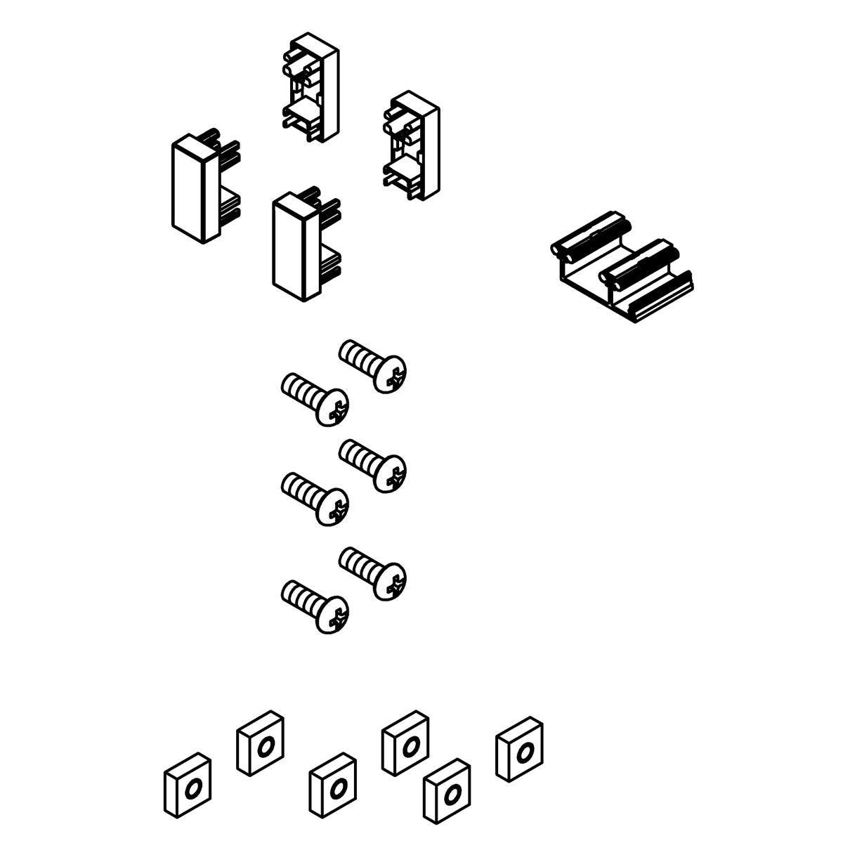 KOHLER Center Guide And End Caps Service Kit - Matte Nickel, K-1278651-MX