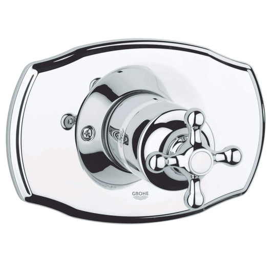 GROHE 19707000 Seabury Pressure Balance Valve Trim with Cross Handle - Chrome
