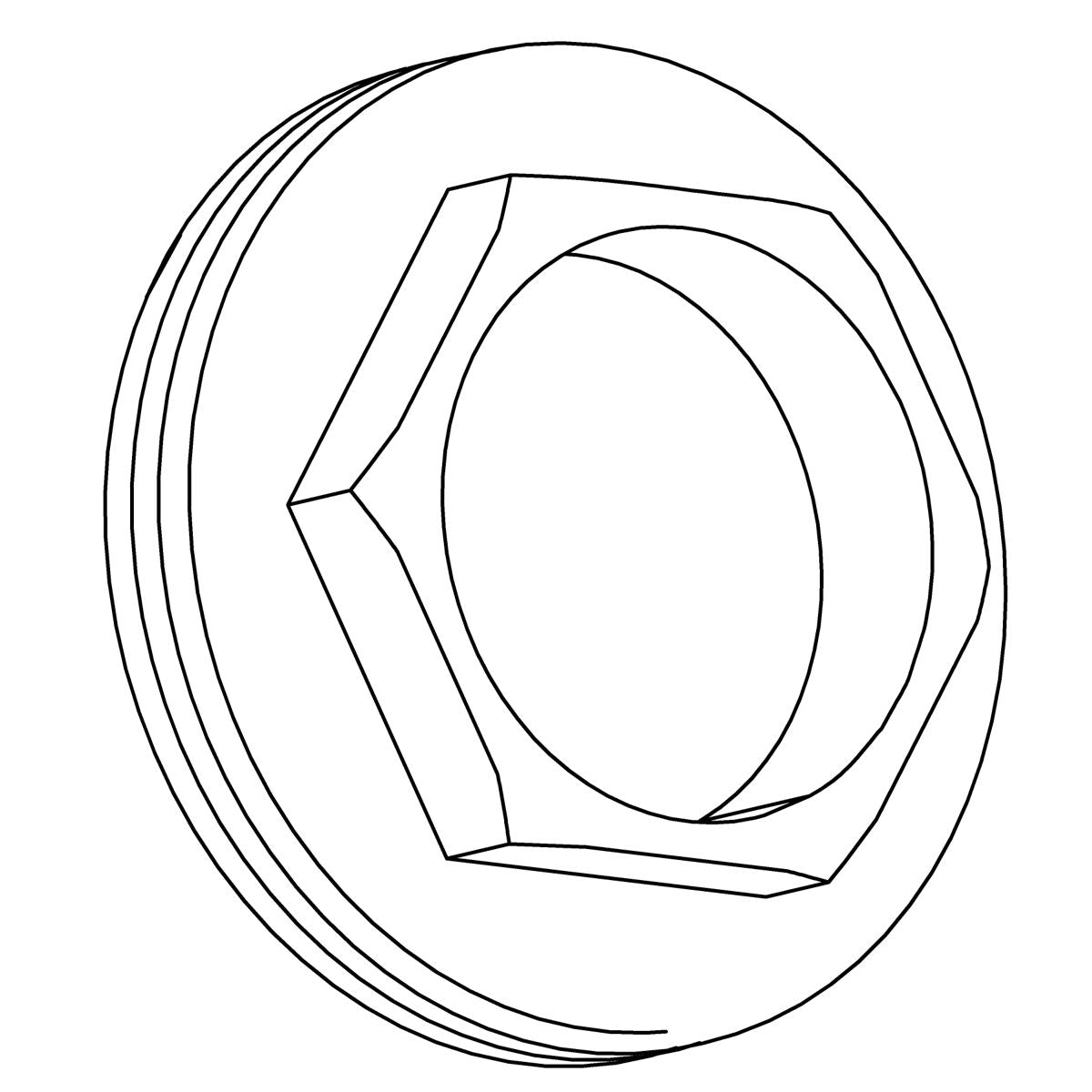 KOHLER K-1280772 Nut, Hex, M33 X 1.5-6G