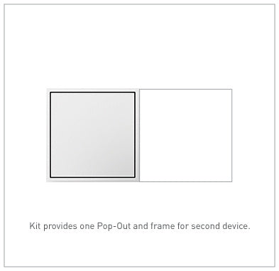 LEGRAND ARPTR152GW2 ADORNE  15A Two-Gang Pop-Out Outlet, White