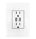 LEGRAND ARTRUSB153W4WP ADORNE  Dual-USB Outlet with Gloss White Wall Plate, White
