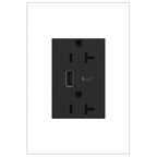 LEGRAND ARTRUSB206ACG4 ADORNE  20A Tamper-Resistant Ultra-Fast USB Type-A/C Outlet, Graphite