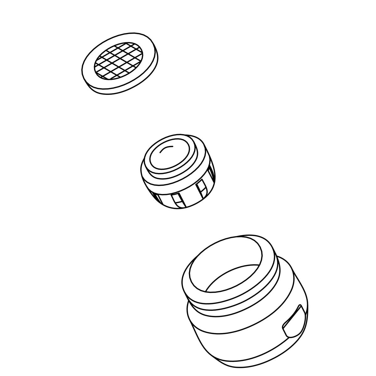 KOHLER Aerator Kit, 1.2 Gpm, Medium - Brushed Chrome, K-1282076-G
