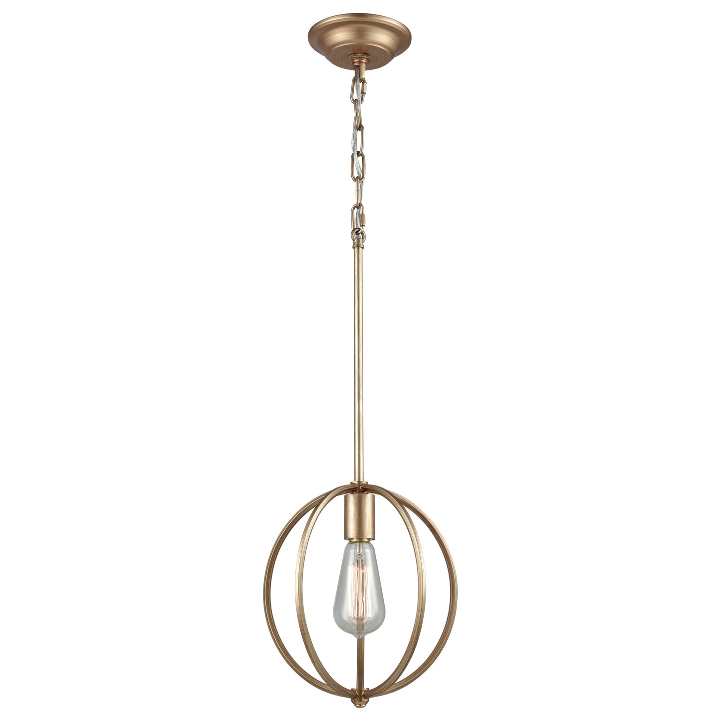 ELK SHOWROOM 12845/1 Stanton 10'' Wide 1-Light Mini Pendant - Matte Gold