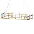 KICHLER 52492BNB Rosalind Linear Chandelier 12 Light - Brushed Natural Brass
