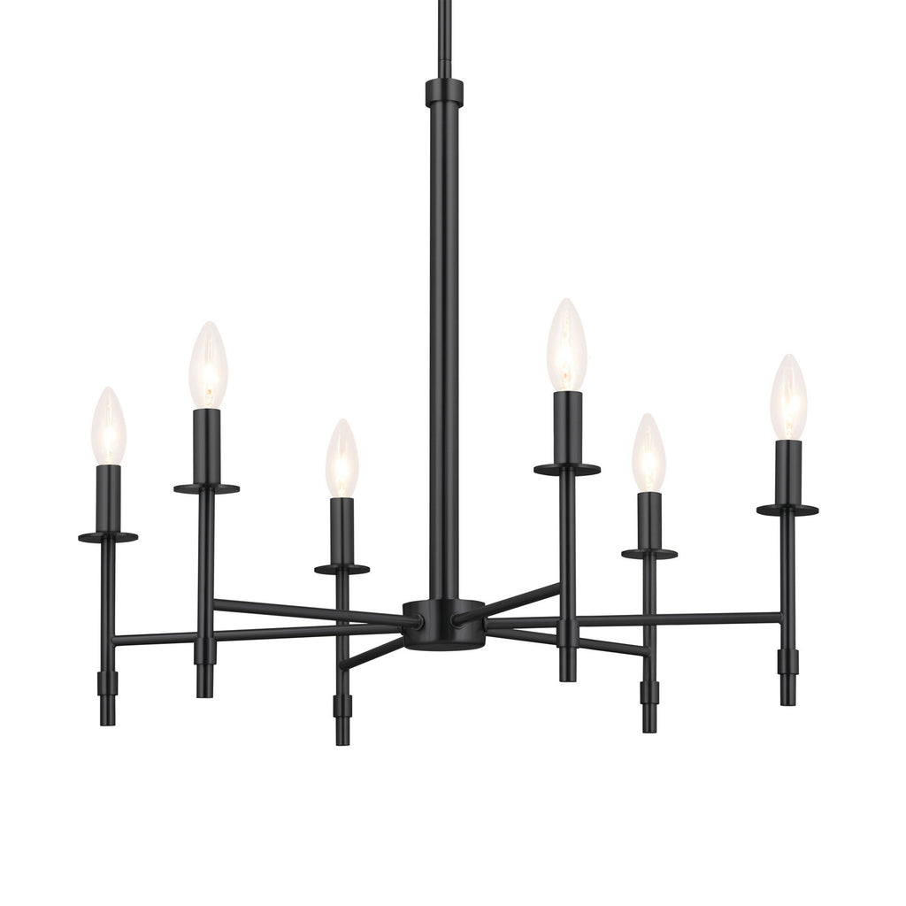 KICHLER 52500BK Ali Chandelier 6 Light - Black