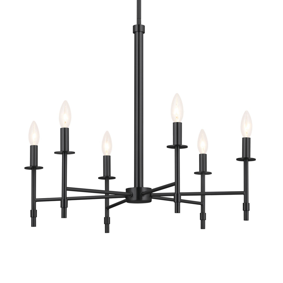 KICHLER 52500BK Ali Chandelier 6 Light - Black
