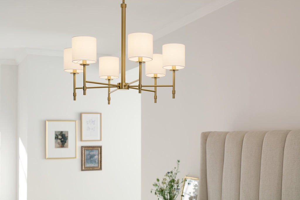 KICHLER 52500BNB Ali Chandelier 6 Light - Brushed Natural Brass