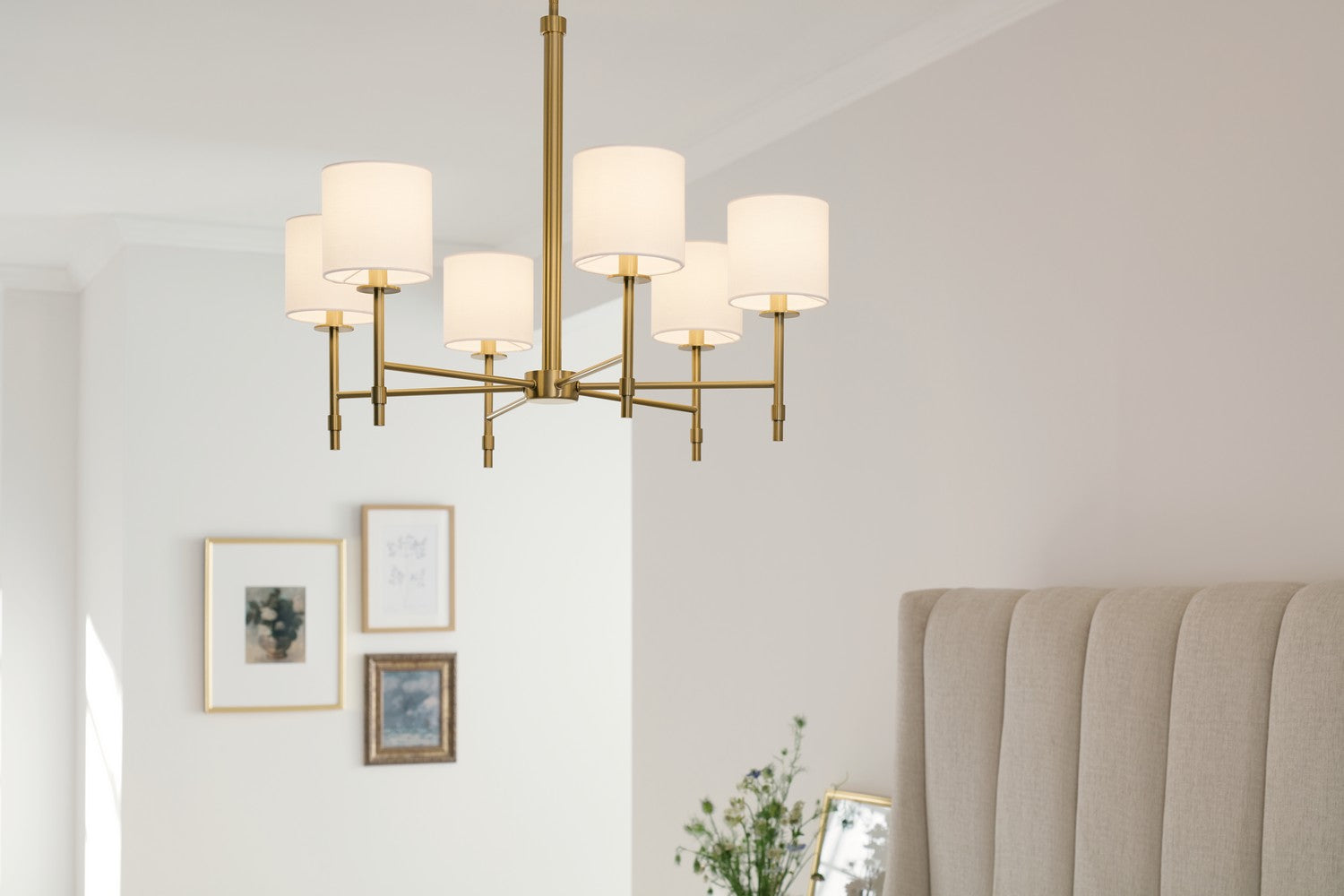 KICHLER 52500BNB Ali Chandelier 6 Light - Brushed Natural Brass