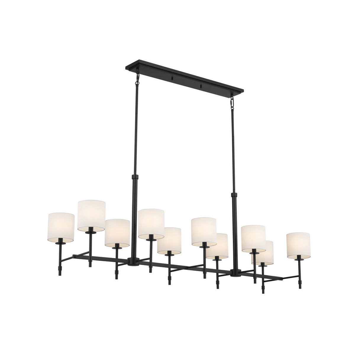 KICHLER 52503BK Ali Linear Chandelier 10 Light - Black