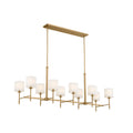 KICHLER 52503BNB Ali Linear Chandelier 10 Light - Brushed Natural Brass