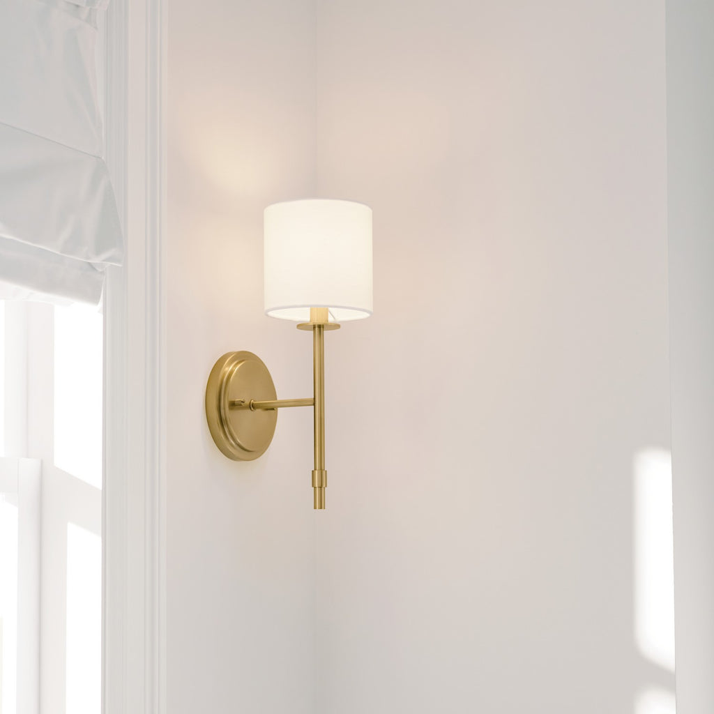 KICHLER 52505BNB Ali Wall Sconce 1 Light - Brushed Natural Brass