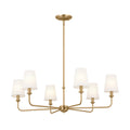 KICHLER 52516BNB Pallas Chandelier 6 Light - Brushed Natural Brass