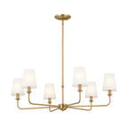 KICHLER 52516BNB Pallas Chandelier 6 Light - Brushed Natural Brass