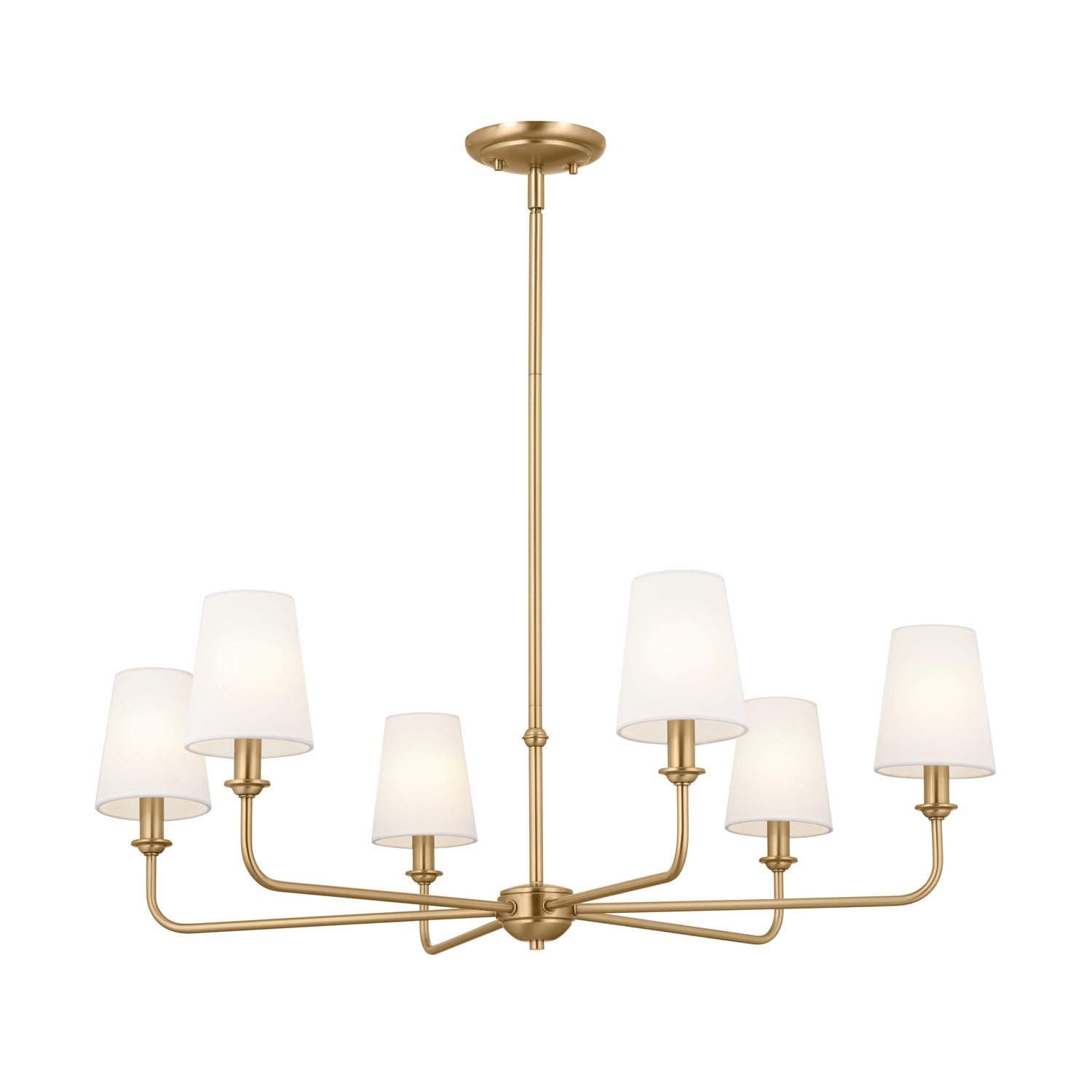 KICHLER 52516BNB Pallas Chandelier 6 Light - Brushed Natural Brass