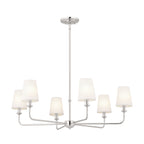 KICHLER 52516PN Pallas Chandelier 6 Light - Polished Nickel