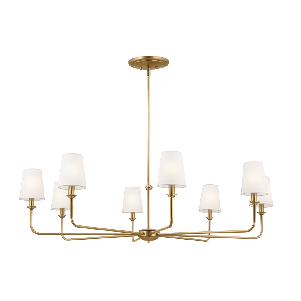 KICHLER 52517BNB Pallas Chandelier 8 Light - Brushed Natural Brass
