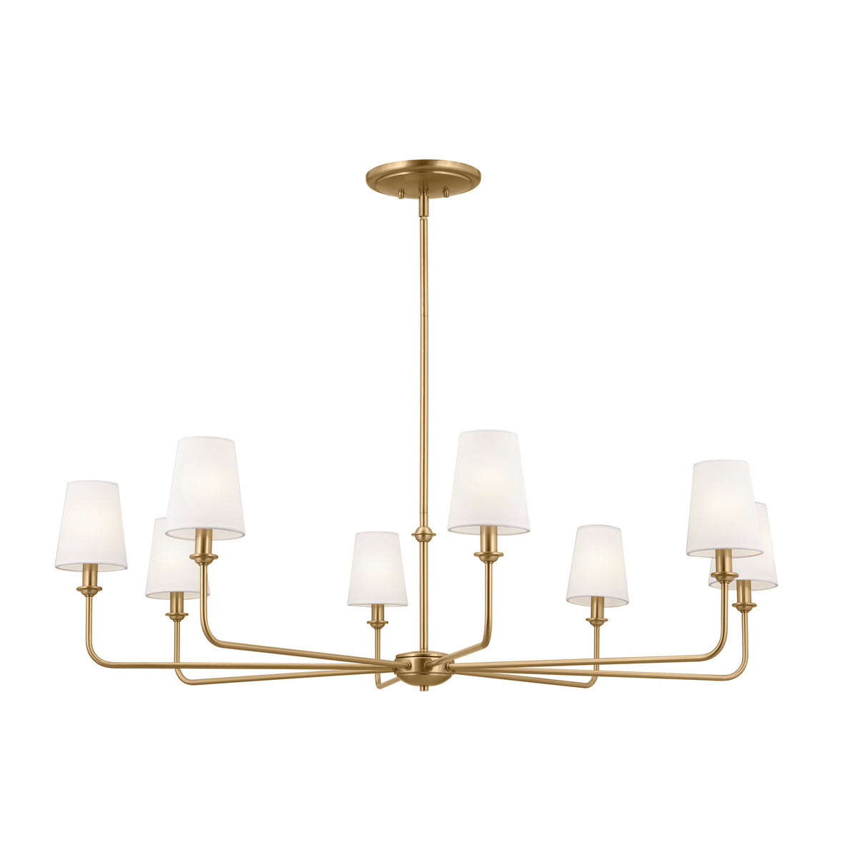 KICHLER 52517BNB Pallas Chandelier 8 Light - Brushed Natural Brass