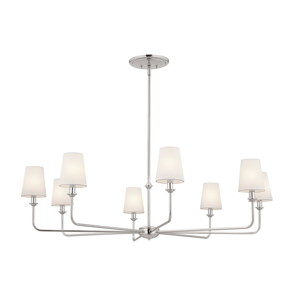 KICHLER 52517PN Pallas Chandelier 8 Light - Polished Nickel