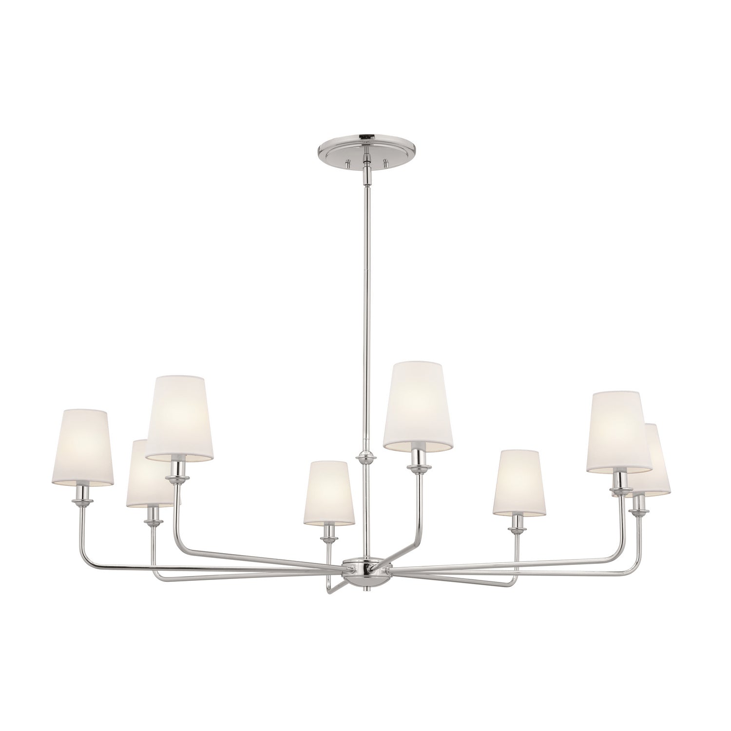 KICHLER 52517PN Pallas Chandelier 8 Light - Polished Nickel
