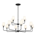 KICHLER 52518BK Pallas Chandelier 12 Light - Black