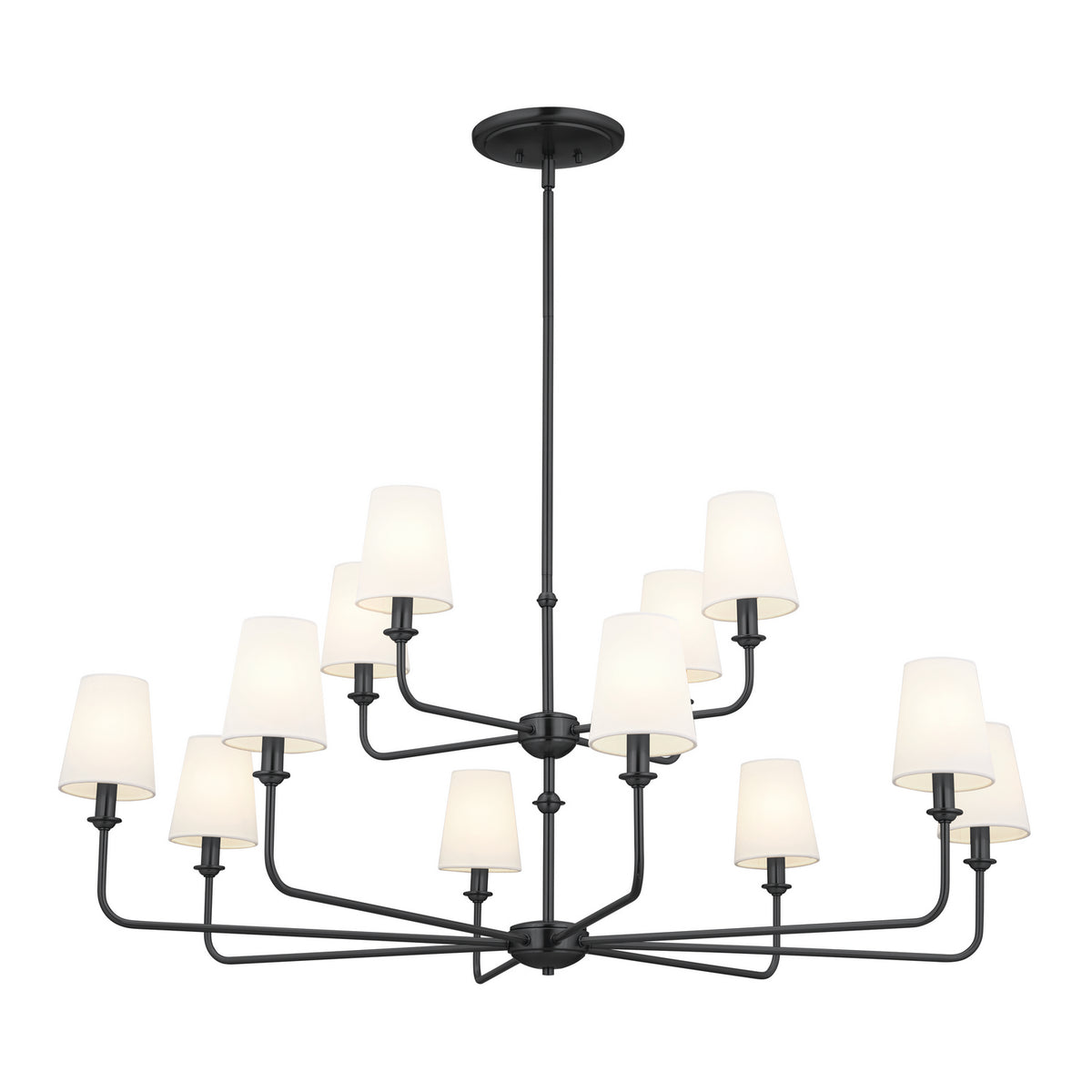 KICHLER 52518BK Pallas Chandelier 12 Light - Black